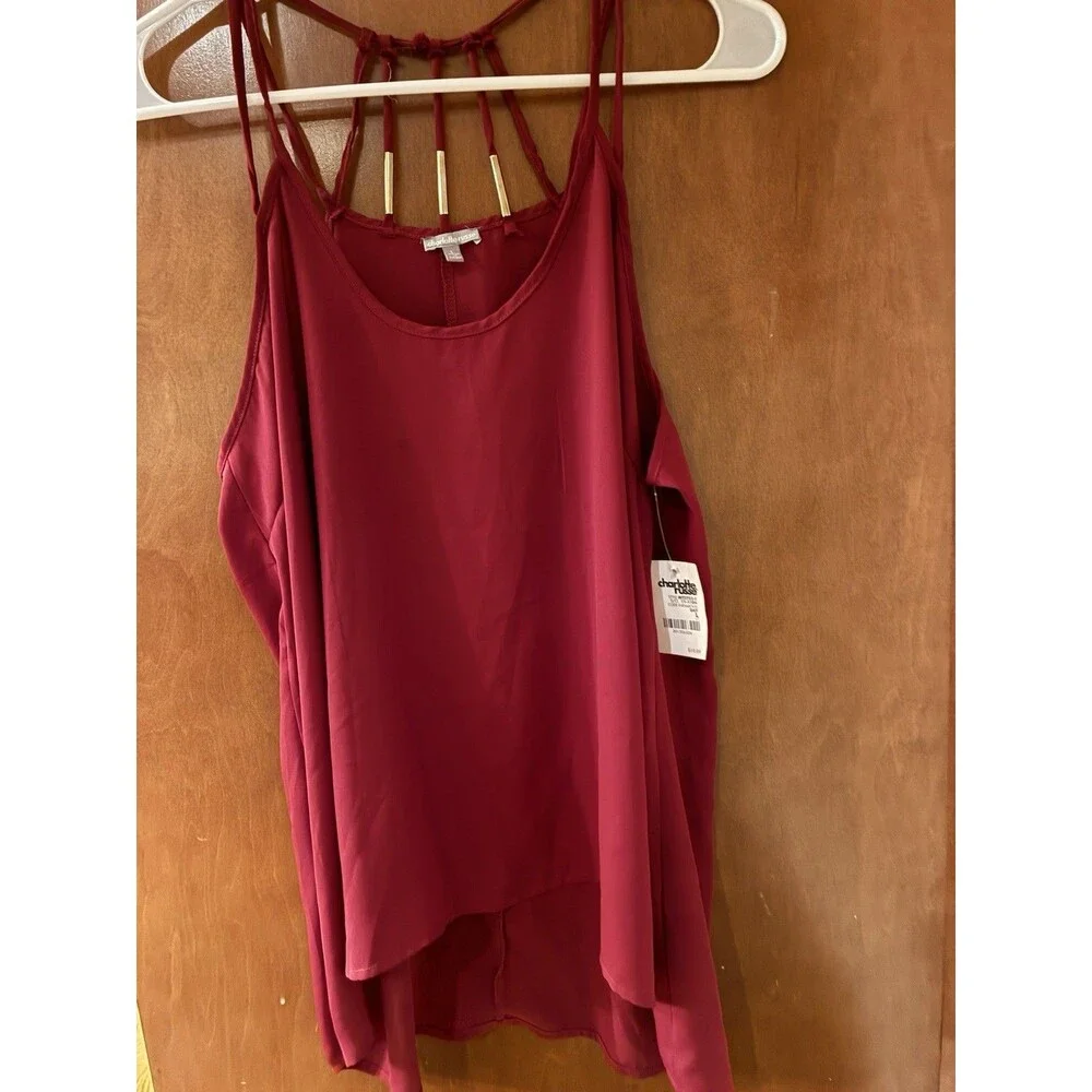 Charlotte Russe Women's Sleeveless Top Sheer, Size L - Picture 3 of 6